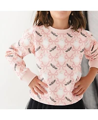 Sweet Wink Toddler Girls 2T-4T Bat And Ghost Trellis Halloween Sweatshirt