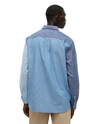Tommy Hilfiger Men's Chambray Blocking Long-Sleeve Shirt