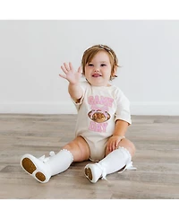 Sweet Wink Baby Girls 0-24M Game Day Sequin Patch Short Sleeve Romper