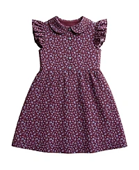 Hope & Henry Little Girls (6-12) Flutter Sleeve Linen Dress with Peter Pan Collar