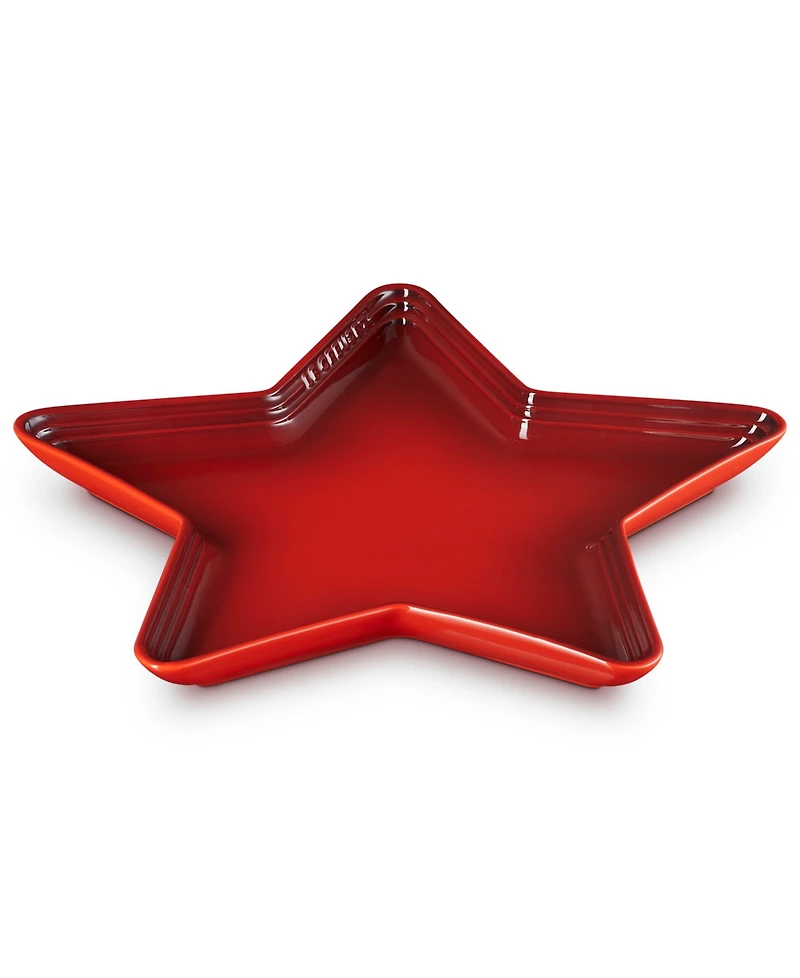 Le Creuset Stoneware 13.5" Star Serving Platter, Exclusively at Macy's
