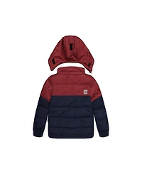 Deux par Toddler Boys' 2T-5T Play Technical Hooded Waterproof Jacket and Pants, 2-Piece Set