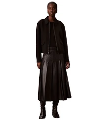 Calvin Klein Women's Zip-Front Unlined Wool-Blend Jacket