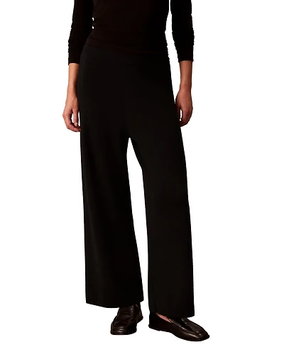 Calvin Klein Women's Pull-On High-Rise Wide-Leg Sweater Pants