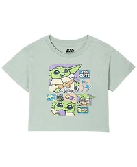 The Mandalorian Girls' 4-16 Grogu Graphic Mineral-Wash T-Shirt and Skort, 2-Piece Set