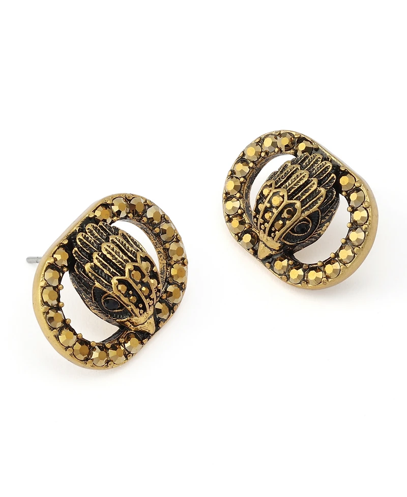 Kurt Geiger London Faux Stone Signature Chelsea Eagle Stud Earrings