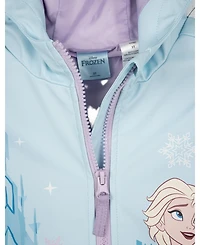 Frozen Queen Elsa Toddler Girls' Hooded Zip-Up Rain Jacket