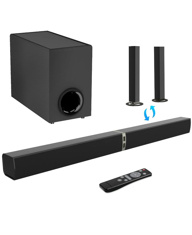 Cowin 120W Bluetooth 5.0 Detachable 2-in-1 Tv Soundbar with Subwoofer