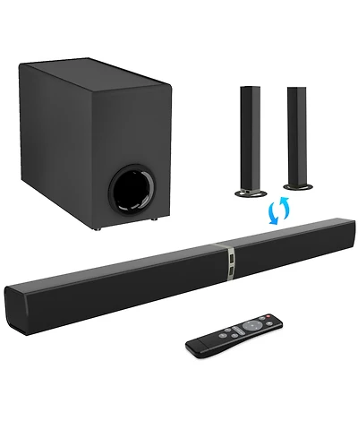 Cowin 120W Bluetooth 5.0 Detachable 2-in-1 Tv Soundbar with Subwoofer
