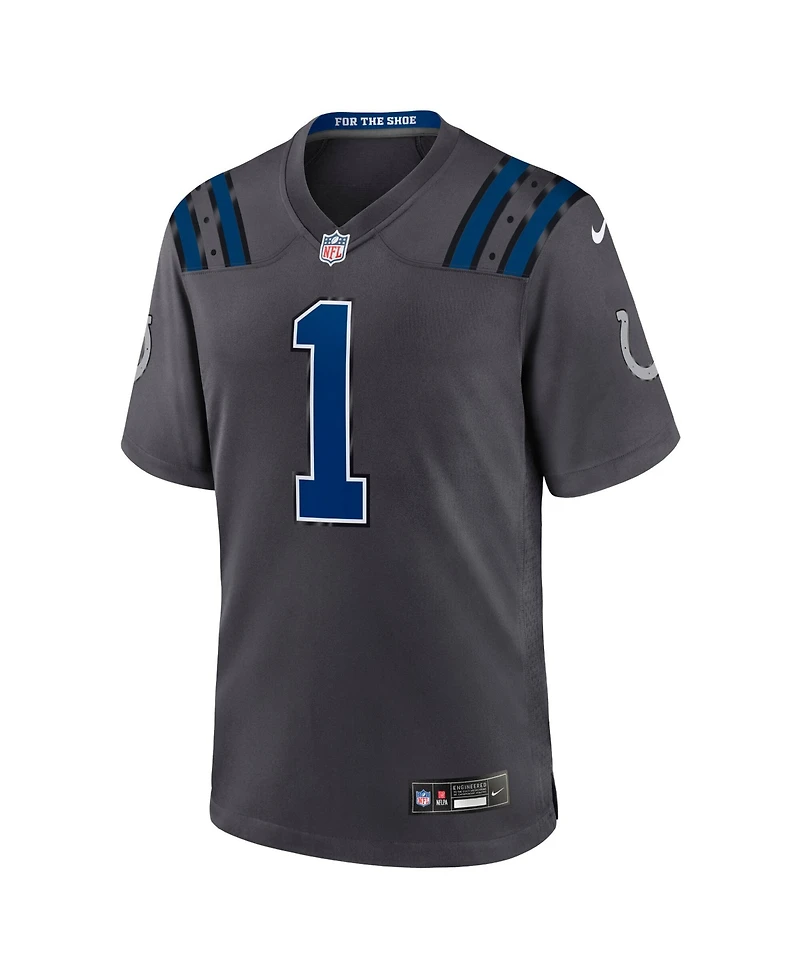 Nike Men's Ahmad Sauce Gardner Anthracite Indianapolis Colts 2026 Rivalries Collection Game Jersey