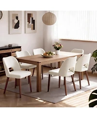 gaomon Upholstered Dining Chairs Set of 4, Hollow Cut Out Back Kitchen Chairs with Solid Wood Legs,350 Lbs Capacity for Dining Room