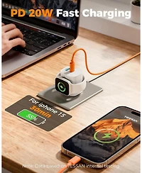 Tessan 3-in-1 20W Usb-c Wireless Charging Block Compatible with Apple Watch