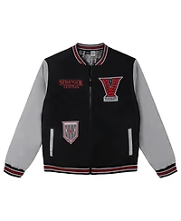 Stranger Things Demogorgon Boys' Zip-Up Varsity Bomber Jacket