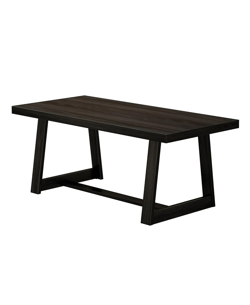 Plank+Beam 7 inch Classic Solid Wood Dining Table Set with Bench and 4 chairs