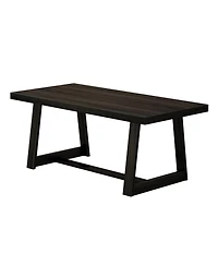 Plank+Beam 7 inch Classic Solid Wood Dining Table Set with Bench and 4 chairs