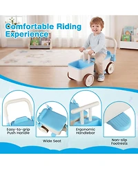 Hongge 3-in-1 Kids Ride-On Push Car with Tow Rope, 44 lb Capacity, Ages 3-6