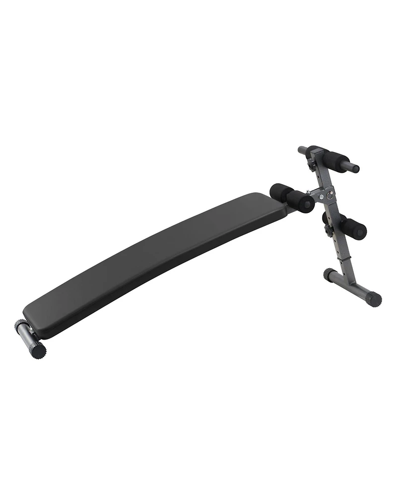Hongge Folding Curved Decline Sit Up Bench with 5 Height Settings and 500 lbs Capacity for Ab Workouts