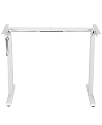 Sugift Hand Crank Sit to Stand Desk Frame Height Adjustable 27.6inch-45.3inch Standing Base