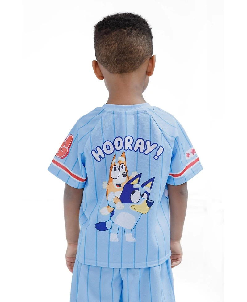 Bluey Toddler Boys Athletic 2-Piece Tee and Shorts Set