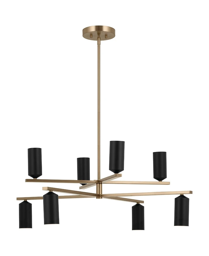 Kichler Gala 36" Wide Champagne Bronze 8-Light 2-Tier Chandelier
