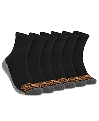 Timberland Men's Pro Arch Support Cushioned Quarter Socks, 6-Pack