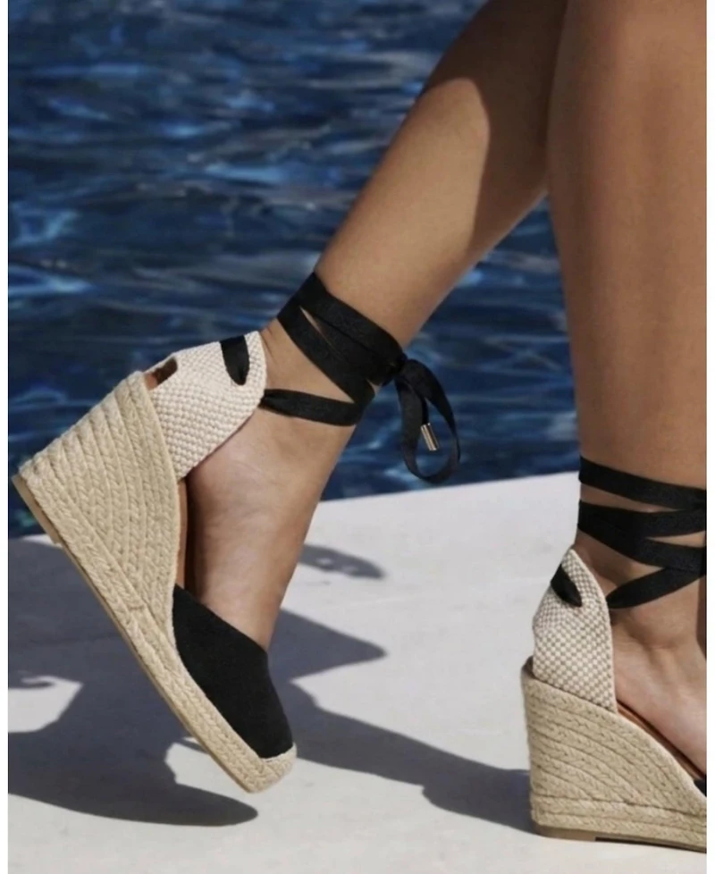 Menina Step Women's Jimena Mid Laces Espadrille Sandal