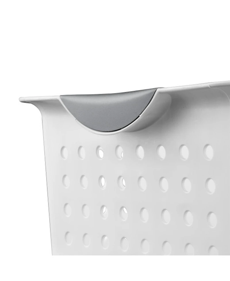 Sterilite 16228012 Small Ultra Plastic Storage Organizer Basket, White (24 Pack)