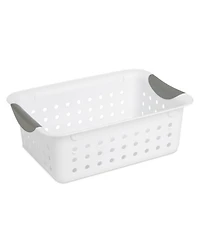 Sterilite 16228012 Small Ultra Plastic Storage Organizer Basket, White (24 Pack)