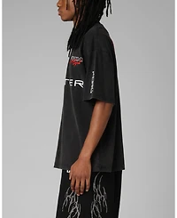 Loiter Men's Racing Oversized Graphic Faded-Wash T-Shirt