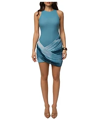 Jluxlabel Women's Pure Radiance Mini Sleeveless Wrap Dress