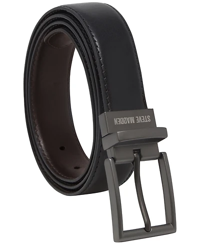 Steve Madden Reversible Leather-Blend Dress Belt
