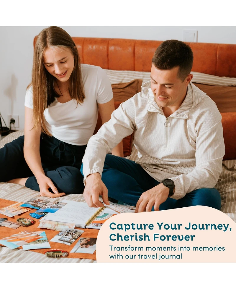 Danrong Personalized Ring Bound Travel Journal With Prompts For Memories
