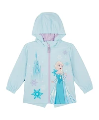 Frozen Toddler Girls' 2T-5T Hooded Zip-Up Rain Jacket