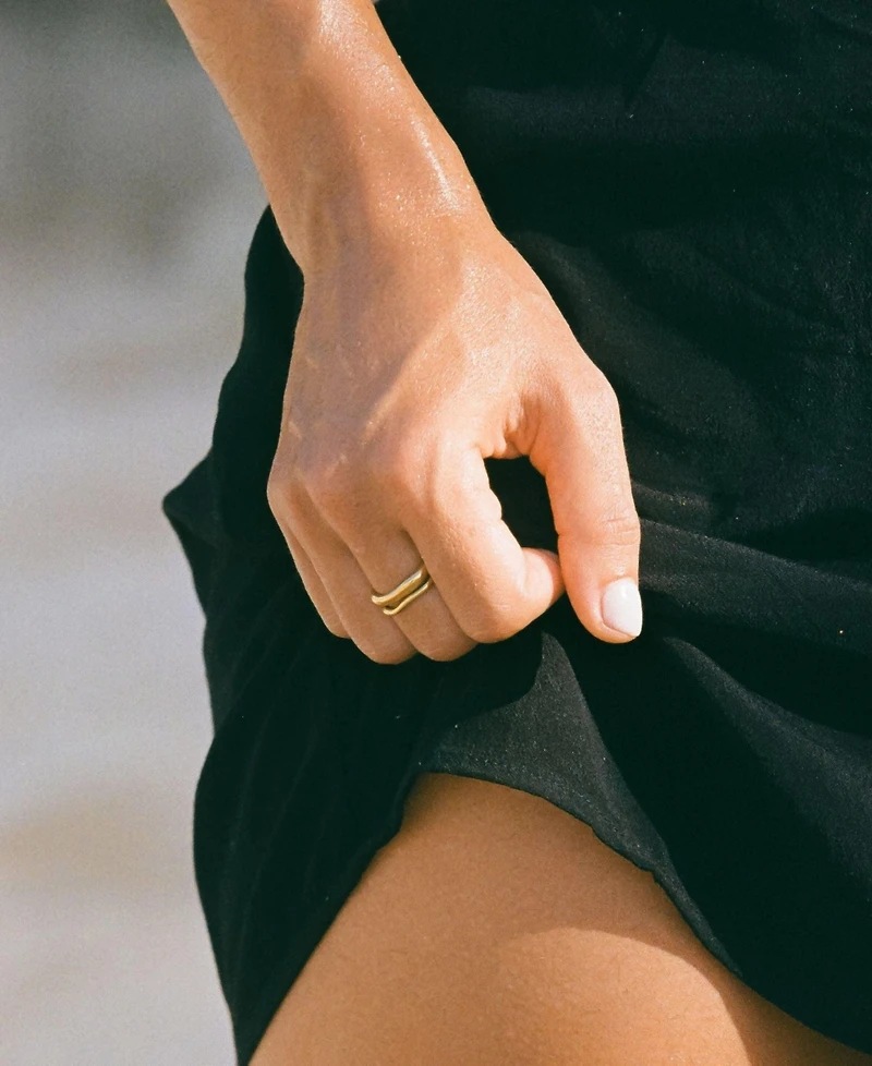 Atolea Gemini Stackable Rings, 2-Piece Set
