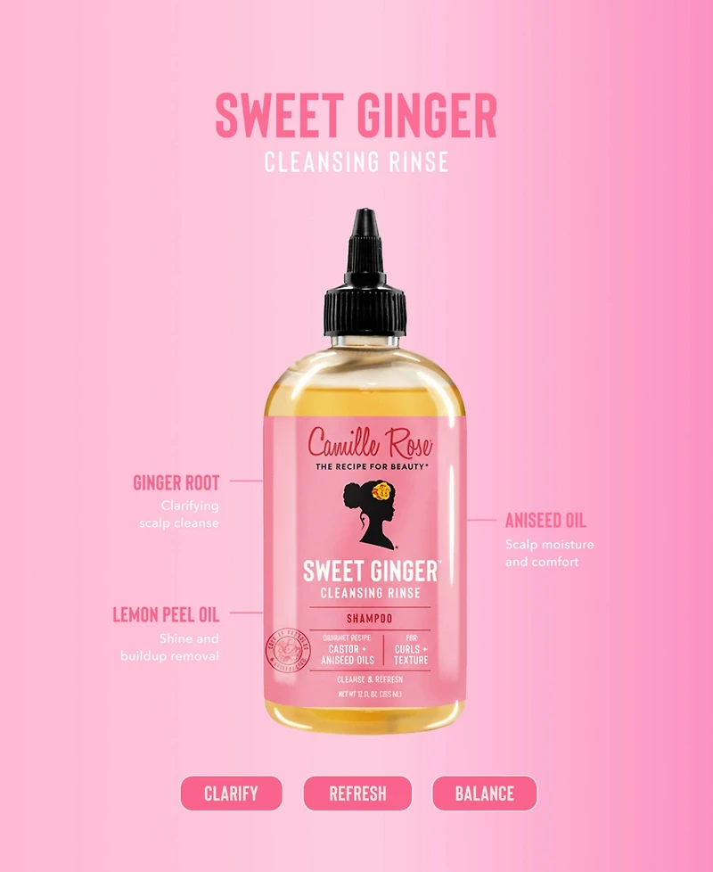 Camille Rose Sweet Ginger Cleansing Rinse, 12 oz.