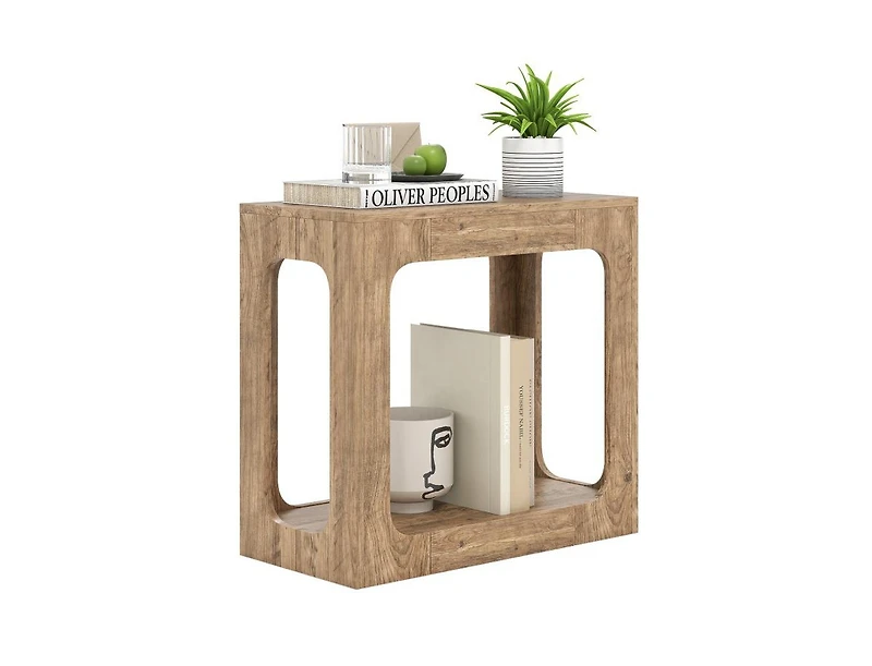 sumyeg 2-Tier End Table with Storage Shelf for Living Room