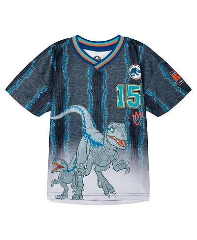Jurassic Park Boys' 4-20 V-Neck Graphic T-Shirt