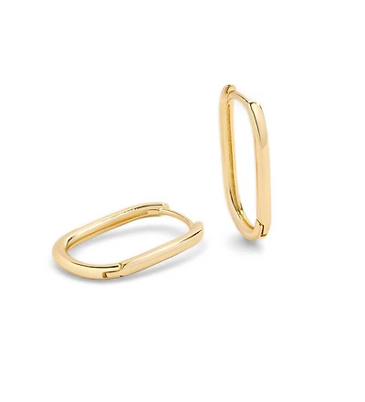 Mint & Lily Retro Box Huggie Hoop Earrings