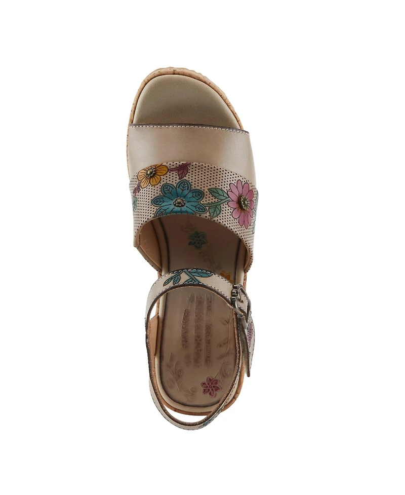 L'Artiste Women's Halena Platform with Rubber Sole Sandals