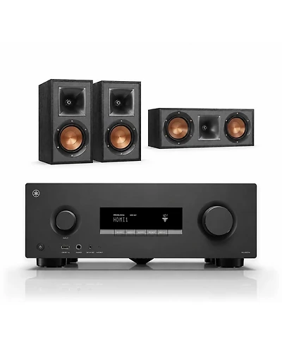 Yamaha RX300A 5.2-Channel 70W Dolby Atmos Av Receiver with Klipsch Speaker Bundle