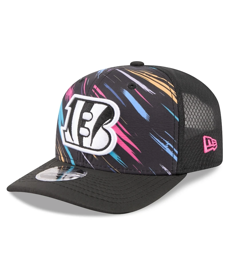 New Era Men's Black Cincinnati Bengals 2026 Nfl Cruical Catch 9SEVENTY Adjustable Trucker Hat