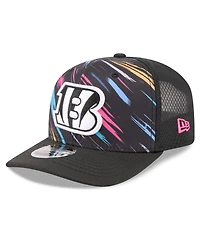 New Era Men's Black Cincinnati Bengals 2026 Nfl Cruical Catch 9SEVENTY Adjustable Trucker Hat