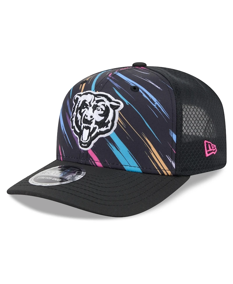 New Era Men's Black Chicago Bears 2026 Nfl Cruical Catch 9SEVENTY Adjustable Trucker Hat