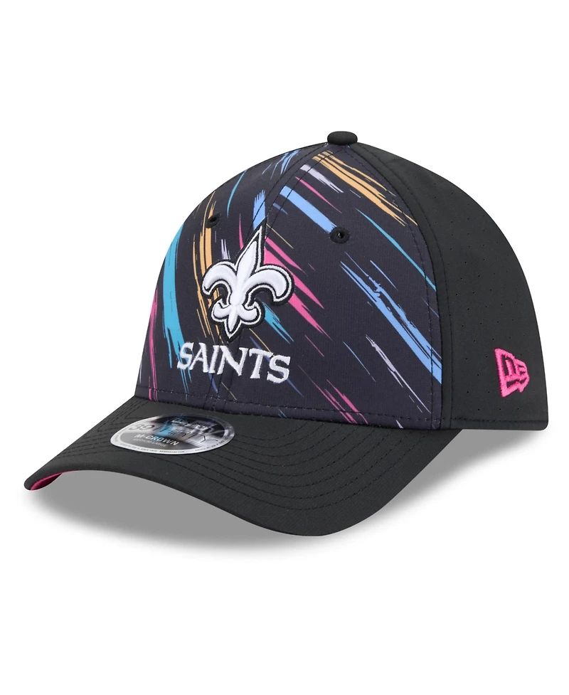 New Era Men's Black Orleans Saints 2026 Nfl Cruical Catch 39THIRTY M-Crown Stretch Hat