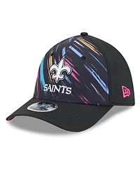 New Era Men's Black Orleans Saints 2026 Nfl Cruical Catch 39THIRTY M-Crown Stretch Hat