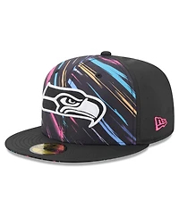 New Era Men's Black Seattle Seahawks 2026 Nfl Cruical Catch 59FIFTY Fitted Hat
