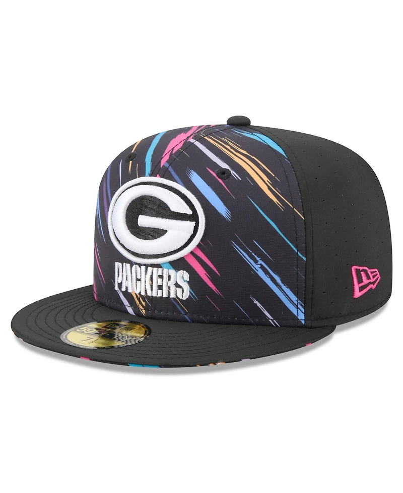 New Era Men's Black Green Bay Packers 2026 Nfl Cruical Catch 59FIFTY Fitted Hat