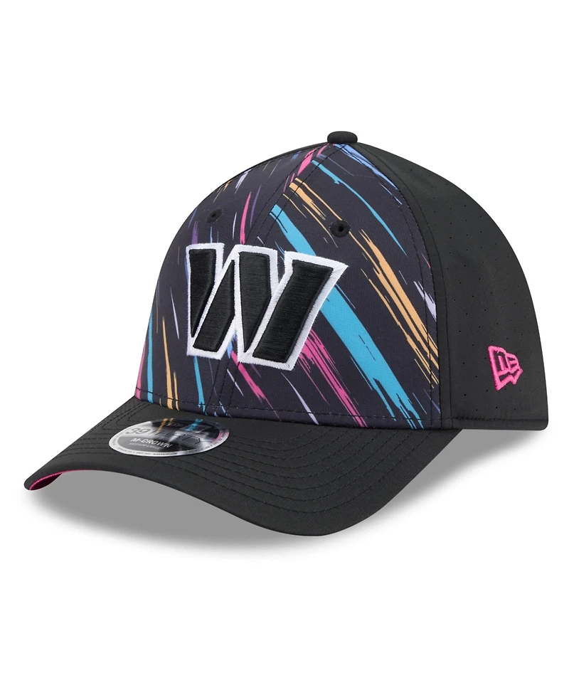 New Era Men's Black Washington Commanders 2026 Nfl Cruical Catch 39THIRTY M-Crown Stretch Hat