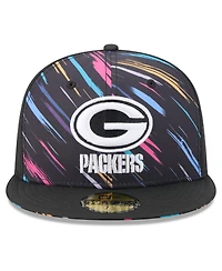 New Era Men's Black Green Bay Packers 2026 Nfl Cruical Catch 59FIFTY Fitted Hat