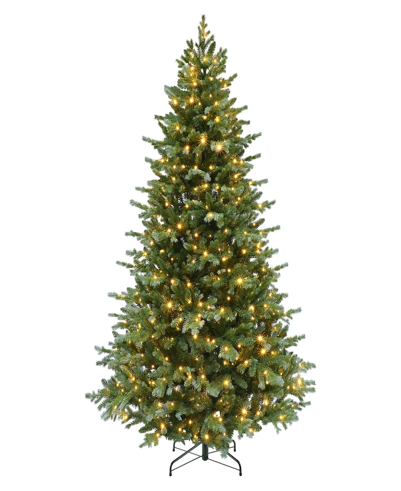Puleo International 7.5' Pre-Lit Linden Fir Christmas Tree